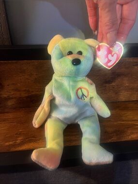 Vintage ty beanie baby “peace” case kept for years
